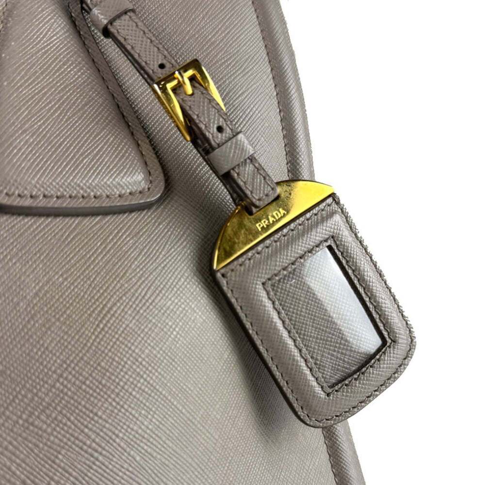 PRADA Gray Leather Shoulder Bag - Picture 12 of 13